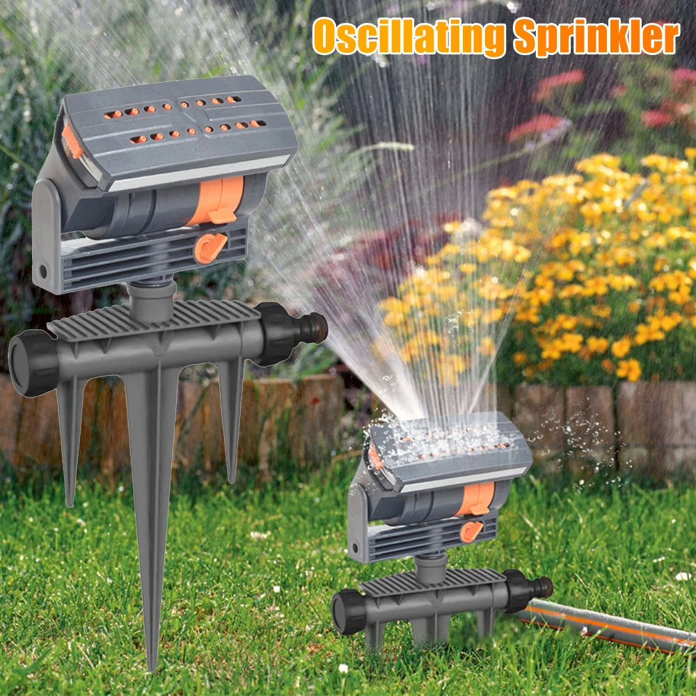 Oscillating Sprinkler Automatic Garden Sprinkler 4 Modes Lawn Swing Sprinkler 16 Nozzles Watering Device for Garden Lawn Patio