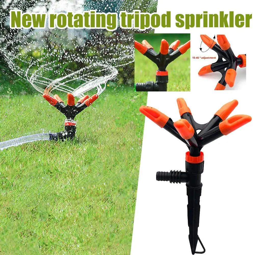 NEW 360 Degree Automatic Rotating Garden Lawn Irrigation Area Nozzle Water Sprinkler Supplies Coverage Spray Large Irrigati B8P3