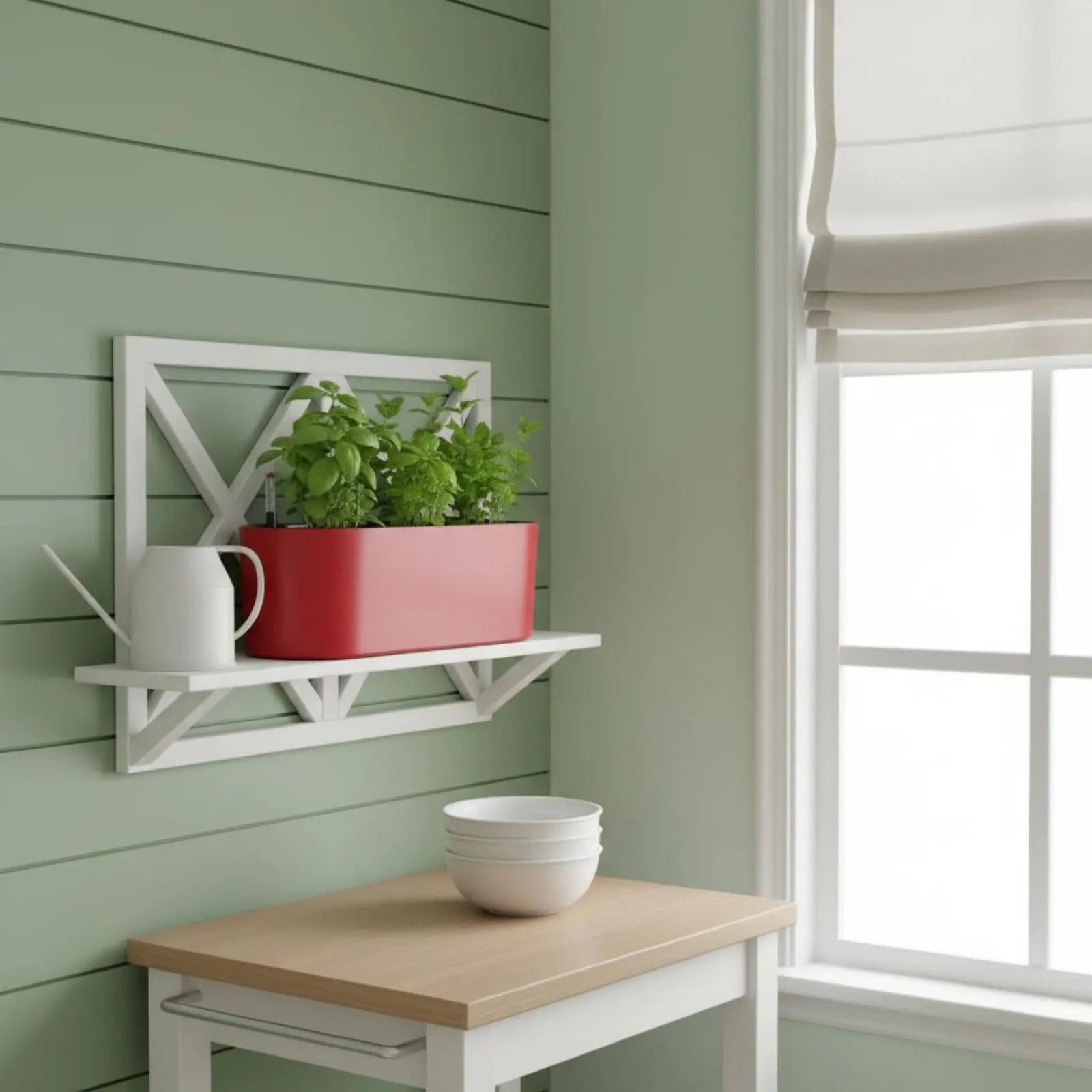 Rectangular Flower Pot with Legs Wall-Mountable Rectangular Hanging Planter Hanging Railing Planter Minimalist Design for Office