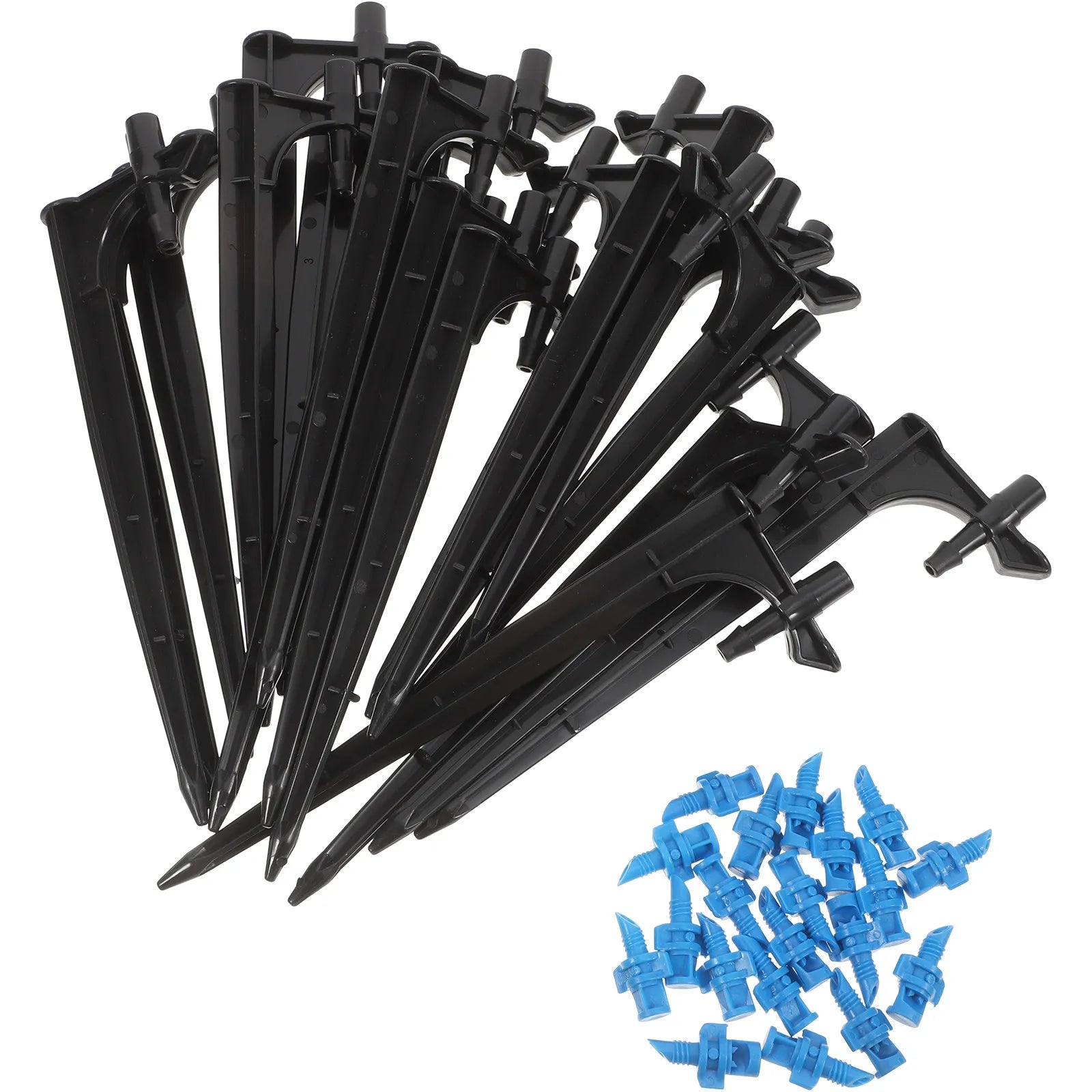 20pcs Drip Irrigation Sprayer Heads Emitter Stakes Dripper Sprinkler Parts Atomization Garden Orchard Strawberries PE Material