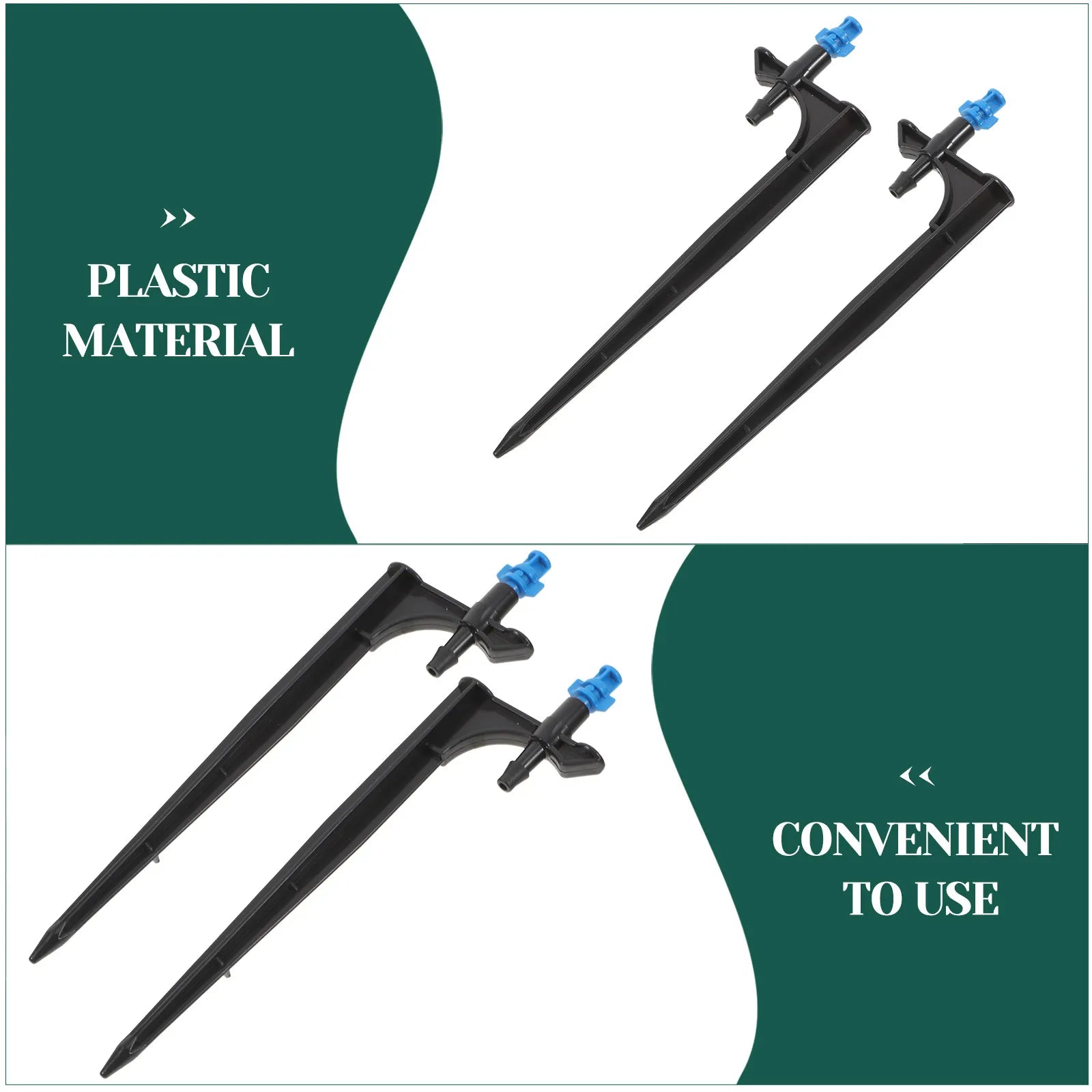 20pcs Drip Irrigation Sprayer Heads Emitter Stakes Dripper Sprinkler Parts Atomization Garden Orchard Strawberries PE Material