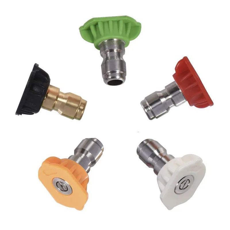5pcs/Set  Quick Connector Car Washing Nozzles Metal Jet Lance Nozzle High Pressure Washer Spray Nozzle