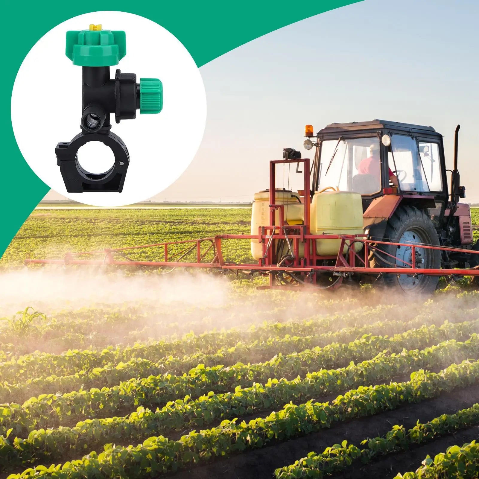 Misting Nozzles 4 Piece Fan Shaped Agricultural Spray Nozzles External Thread Mist Sprayer for Greenhouse Garden Watering Lawn