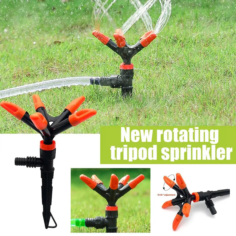 NEW 360 Degree Automatic Rotating Garden Lawn Irrigation Area Nozzle Water Sprinkler Supplies Coverage Spray Large Irrigati B8P3