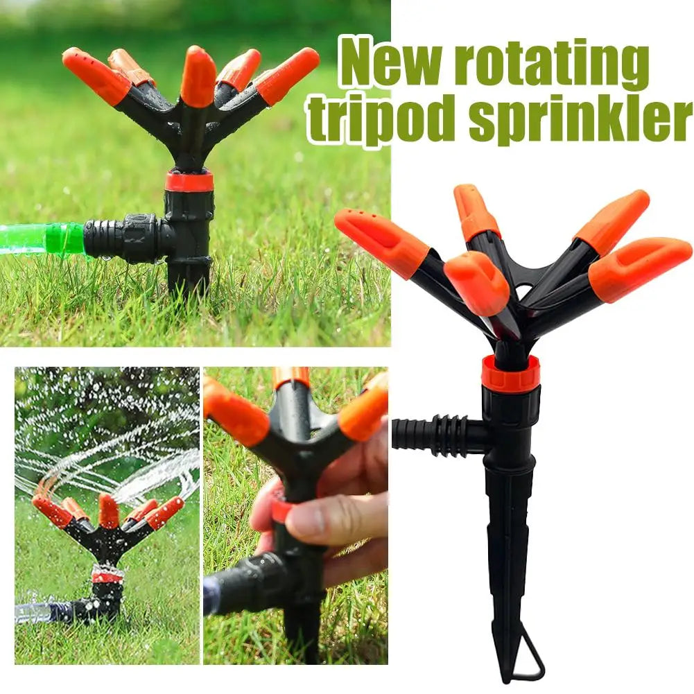 NEW 360 Degree Automatic Rotating Garden Lawn Irrigation Area Nozzle Water Sprinkler Supplies Coverage Spray Large Irrigati B8P3