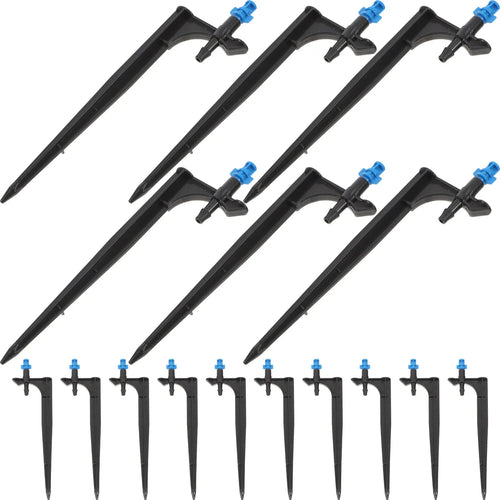 20pcs Drip Irrigation Sprayer Heads Emitter Stakes Dripper Sprinkler Parts Atomization Garden Orchard Strawberries PE Material